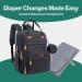Shop BabbleRoo Baby Diaper Bag & Backpack - Stylish Casual Black Diaper Backpack for Moms | International Shipping Available - Buy Online on GoSupps.com