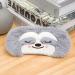 Gray Cute Sloth Sleeping Mask - Soft Plush Eye Cover for Kids & Adults | Ideal for Travel Naps & Meditation - Buy Online on GoSupps.com