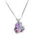 CALLARON Heart Butterfly Necklace Jewelry Necklace Neck Jewelry Choker Girl Crystal Necklace Diamond Miss
