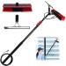 Outdoor Window Cleaning Pole Window Cleaning Telescopic Pole Water Fed Brush Squeegee for Cleaner Outdoor Window 35cm Brush Head 7M/24FT