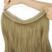 OMGRET Ash Blonde Ombre Halo Hair Extension - Wavy Curly Synthetic 18 Inch - Invisible Wire - Heat Friendly - No Clip - 4.2 Oz - Women's Hair Piece - Buy Online on GoSupps.com