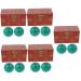 Magiclulu 10 Stk turquoise handball green gemstones turquoise -colored hand training balls gifts Chinese medicine balls gemstones for tinkering baoding balls fitness wooden massage