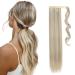 Ponytail Extension Wrap Around Long Straight Curly Clip in Ponytail Hair Extensions for Women Brown Black Blonde Hairpiece 32"-Straight Sandy Blonde & Bleach Blonde Sandy Blonde & Bleach Blonde 32 Inch