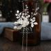 JUSTUSNX Silver Bride Wedding Headpiece Pearl Hair Pins Accessories Bridal Crystal Flower Hair Pieces for Women and Girls - Buy Online on GoSupps.com