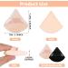 Sibba 4 PCS Triangle Powder Puffs - Washable & Reusable Makeup Sponges for Face & Body - Soft Plush Powder Sponge for Wet/Dry Makeup - Black&Nude - Buy Online on GoSupps.com