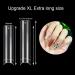 500pcs XL Clear Half Cover Square Nail Tips for Nail Salons and Home DIY Nail Art - Long Acrylic Straight False Nails - Buy Online on GoSupps.com