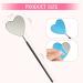 Buqikma Large Heart-Shaped Lash Mirror for Eyelash Extensions - Stainless Steel Hand Mirror with 45 Angle Design - Black - Buy Online on GoSupps.com