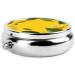 Yellow Lemon Mini Round Pill Box | 3 Compartment Travel Pill Organizer | Portable Pill Case for Home & Office - Buy Online on GoSupps.com