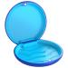 Dnom dose of bite can denture container tooth rail box prosthesis box braces box clip box can for denture prosthesis box protes container denture box blue.Round with silicone mat blue bowl + blue silicone mat