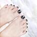 24pcs Black Square Full Cover Artificial Toenails - Perfect for Phototherapy & Manicure - International Shipping Available - Buy Online on GoSupps.com