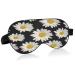 WELLDAY Sleep Mask Black Daisy Night Eye Shade Cover Soft Comfort Blindfold Blockout Light Adjustable Strap for Men Women