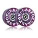 CLAS FOX 78A Indoor or Outdoor 65x35mm Quad Roller Skate Wheels with ABEC-9 Bearings 8 Pcs Purple