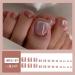 Glossy Square Press-On Toenails with Glitter | Extra Short False Toe Nails for Women | Stylish & Durable Cat Polish Design - Buy Online on GoSupps.com