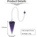 Seven Chakra Beads & Pendulum - Natural Amethyst Gemstones for Meditation & Yoga - Buy Online on GoSupps.com