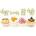 Shop 24PC Gold Glitter 70th Birthday Cupcake Toppers - 1954 Vintage Party Decorations & Accessories - Buy Online on GoSupps.com