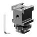NUOBAKE Camera 3-Side Hot Shoe Mount Adapter 360 Degree Swivel Triple Cold Shoe Bracket for Monitor Microphone LED Video Light Compatible with Sony Canon Nikon DSLR Compact Camera Vlog Film Triple Shoe Mount