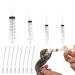 Baby Bird Feeding Syringe Set 10ml 20ml 60ml Pet Parrot Feeding Syringe with Tubes Bird Syringe Feeder Measuring Syringe Tools for Feeding Small Animals Scientific Industrial Labs (10ml+20ml+60ml)