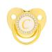 Shop Golden Baby Pacifier with 26 Letters - Curved Silicone Bling Pacifier & Clips for 6-18 Months - Buy Online on GoSupps.com