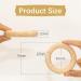 Ruby 8-Piece Natural Wooden Bite Rings | Eco-Friendly Baby Teething Toys & Handicraft Tools ( 70mm) - Buy Online on GoSupps.com