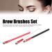 3-Piece Eyebrow Brush Set with Gray Handles | Angled Design & Soft Bristles for Perfect Eyebrows - International Shipping Available - Buy Online on GoSupps.com