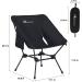 MOON LENCE Compact Camping Chair with Side Pockets - Portable & Lightweight Folding Chair for Hiking, Beach, and Fishing - Black - Buy Online on GoSupps.com