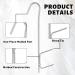Stainless Steel H-Shape Incense Hooks - 12 Pieces 21cm Silver - Ideal for Hanging Smoked Fish Meat & Sausage - Buy Online on GoSupps.com