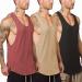 Muscle Killer 3 Pack Men's Muscle Gym Workout Stringer Tank Tops Bodybuilding Fitness T-Shirts Black+apricot+dark Purple Large