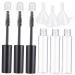 DRESSOOS 1 Set Mascara Tube Funnel Clear Eyelash Mascara Toiletry Containers Eyelash Wand Tube Black Plastic