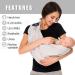 CUBY Baby Carrier Sling - Adjustable Newborn Essentials for Comfortable Nursing - Dark Grey - Buy Online on GoSupps.com