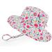 LACOFIA Toddler Baby Sun Hat | Wide Brim Summer Bucket Hat for Outdoor Swim | Adjustable 6-24 Months | Unisex Kids Beach Pool Hat (B-Rose) - Buy Online on GoSupps.com
