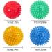 Youery Massage Balls Set - 4 Hedgehog Spiked Massage Balls for Reflex Zones Plantar Fasciitis Pain Relief & Stress Relief - Ideal for Legs Feet Hands & Back - Buy Online on GoSupps.com
