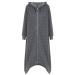 Bigfanshu Womens Solid Long Sweatshirt Sleeve Blouse Hooded Zipper Pullover Tops Shirt Zip Up Hoodies Hoodie Dark Grey
