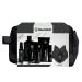 Black Wolf 7pc Gift Set for Oily Skin - Includes Our Men's Face Wash, Face Scrub, Body Wash, Moisturizer, Eye Gel, Scrubber and Toiletry Bag- Charcoal Powder and Salicylic Acid Reduce Acne Breakouts