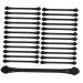 NOLITOY 25 Pcs Double Ended Eye Shadow Stick Makeup Eyeshadow Makeup Use Lipstick Brush Black Plastic