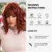 OUFEI Reddish Brown Curly Wig with Bangs | Short Synthetic Heat Resistant Wig for Women - Ideal for Daily Wear, Parties, and Cosplay - Buy Online on GoSupps.com