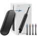 Electric Toothbrush Rechargeable Sonic Toothbrush for Kids and Adults USB Toothbrush Longest Lasting Battery Life Travel Case USB Power Adapter and 4 Toothbrush Heads (Black)