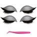 Patchs De Maquillage for Cils Autocollants De Maquillage R utilisables 2 En 1 Avec Faux Cils Et Ombre Paupi res Pochoirs De Maquillage for Toutes Les Formes D'yeux(Silver)