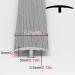 Buy Gray Floor Transition Strip - T Molding Entry Ramp | 4cm PVC Door Threshold for Kitchen Bedroom & Bathroom | 90cm Long Wood Grain Finish Easy to Cut - Buy Online on GoSupps.com