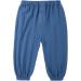 AYIYO Baby Linen Pants 2Pcs Set, Elastic Waist Harem Bloomers, 9-12 Months, Blue+Khaki - Buy Online on GoSupps.com