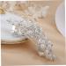 DOITOOL Rhinestone Hair Clip Crystal Headpiece Bridal Barrette Clip Girls Barrettes for Hair Silver Hair Clips Goody Hair Clips for Women Dipper Bride France Abs The Flowers - Buy Online on GoSupps.com