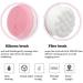 Manual Facial Cleansing Brush for All Skin Types - Dual Face Brush for Pore Cleansing (Pink) - Buy Online on GoSupps.com