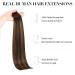 Tape in Human Hair Extensions 18 Balayage Dark Brown to Chestnut Brown - Remy Straight Skin Weft - 50g 20pcs by DOORES - Buy Online on GoSupps.com