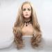 Xiweiya wigs blonde synthetic tip front wigs for women hair wigs long body wave hair heat -resistant fiber long soft tip wig 24 "... beige (blonde)