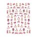 Women Easy To Use Fashion Hand-made Accessories Tiger Animals Printing Self Adhesive Year Nail Stickers(1) Style1