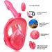 QingSong Kids Snorkel Mask Full Face with Camera Mount - Pink X-Small - Buy Online on GoSupps.com
