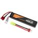 Crazepony Airsoft Battery 11.1V Rechargeable LiPo 1400mAh 30C Hobby Battery with T Plug to Mini Tamiya Cable for Airsoft Model