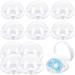 SchnullerBox 10 pieces of pacifier box for baby pacifier box. Transparent pacifier bag pacifier storage box for baby for travel and at home