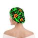 Green Ghost Horror Halloween Pumpkin Printed Shower Cap - Waterproof Bath Cap for Women - Fits All Head Sizes and Hair Textures - Buy Online on GoSupps.com