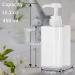 2Pack 450ml/15.2oz Clear Square Pump Bottle Dispenser Set - Refillable Plastic Lotion Dispenser for Essential Oil, Soap, Shampoo - Bathroom/Kitchen/Travel - Buy Online on GoSupps.com