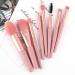 REQAG Set of 8 Makeup Brushes High-end Brushes Mini Portable Makeup Brush with PU Leather Bag Set Suitable for Blush and Eye Concealer Foundation - Buy Online on GoSupps.com